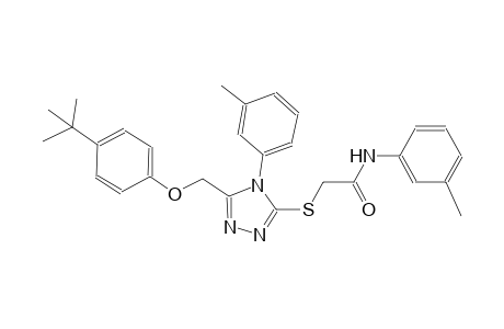 2-{[5-[(4-tert-butylphenoxy)methyl]-4-(3-methylphenyl)-4H-1,2,4-triazol-3-yl]sulfanyl}-N-(3-methylphenyl)acetamide