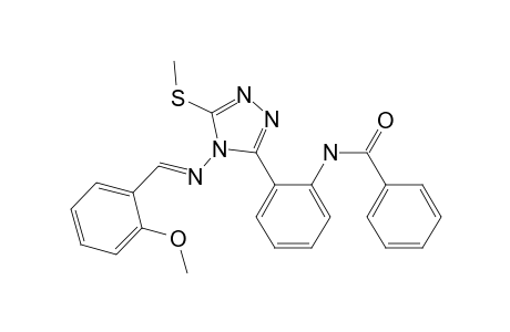 N-[2-[4-[(E)-(2-methoxyphenyl)methyleneamino]-5-methylsulfanyl-1,2,4-triazol-3-yl]phenyl]benzamide