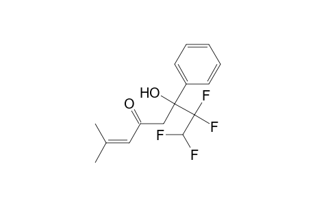 7,7,8,8-Tetrafluoro-6-hydroxy-2-methyl-6-phenyl-2-octen-4-one