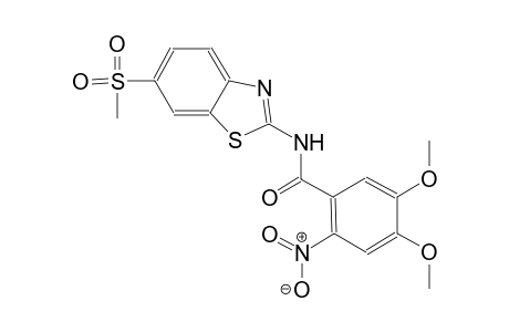 4,5-dimethoxy-N-[6-(methylsulfonyl)-1,3-benzothiazol-2-yl]-2-nitrobenzamide