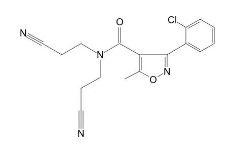 N,N-bis(2-cyanoethyl)-3-(o-chlorophenyl)-5-methyl-4-isoxazolecarboxamide