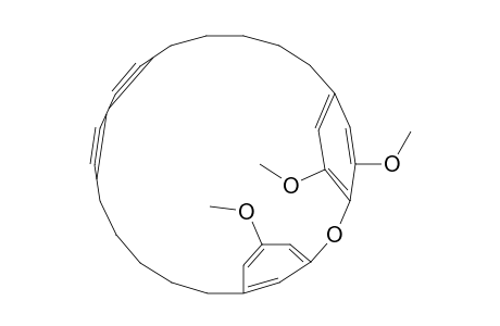 2-Oxatricyclo[20.2.2.13.7]heptacosa-3,5,7(27),22,24,25-hexaene-13,15-diyne, 5,24,25-trimethoxy-