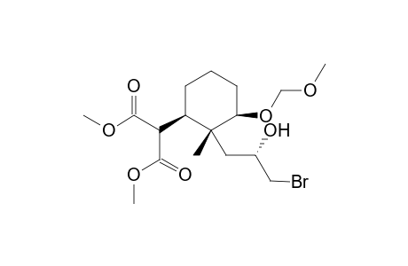 Dimethyl (1'R*,2'R*,2''S*,3'R*)-[2'-(3''-bromo-2''-hydroxypropyl)-3'-methoxymethyloxy-2'-methylcyclohexyl]malonate