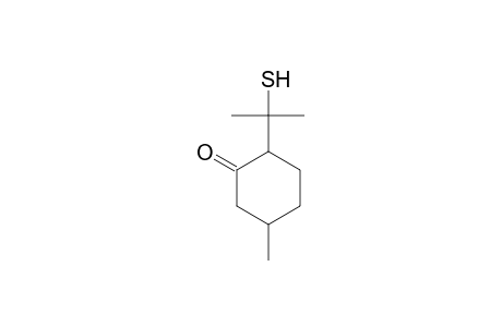 Cyclohexanone, 2-(1-mercapto-1-methylethyl)-5-methyl-, (2R-cis)-