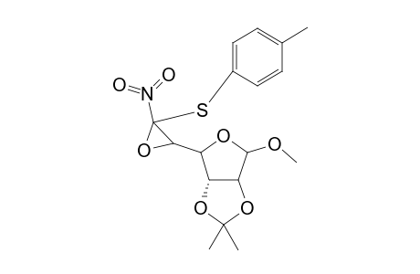 (6S)-Methyl 5,6-Anhydro-2,3-O-isopropylidene-6-C-nitro-6-[(4'-methylphenyl)thio]-6-C-[(4'-methylphenyl)thio]-.beta.,D-allofuranoside