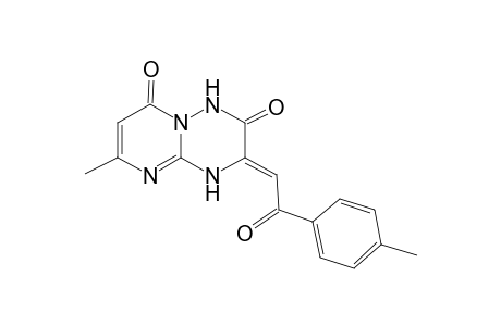 (3Z)-3-[2-keto-2-(p-tolyl)ethylidene]-6-methyl-1,5-dihydropyrimido[1,2-b][1,2,4]triazine-2,8-quinone