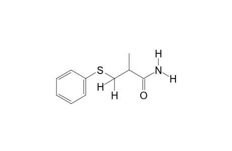 2-Methyl-3-(phenylthio)propionamide