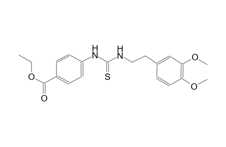 p-[3-(3,4-dimethoxyphenethyl)-2-thioureido]benzoic acid, ethyl ester