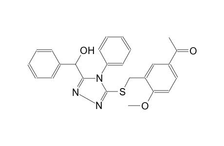 ethanone, 1-[3-[[[5-(hydroxyphenylmethyl)-4-phenyl-4H-1,2,4-triazol-3-yl]thio]methyl]-4-methoxyphenyl]-