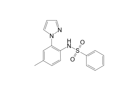 N-{4-Methyl-2-(1H-pyrazol-1-yl)phenyl}benzenesulfonamide