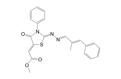 (Z)-Methyl 2-((Z)-2-{(E)-[(E)-2-methyl-3-phenylallylidene]-hydrazono}-4-oxo-3-phenylthiazol-idin-5-ylidene)acetate