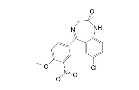 7-Chloranyl-5-(4-methoxy-3-nitro-phenyl)-1,3-dihydro-1,4-benzodiazepin-2-one