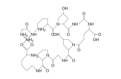 Gly-lys-hyp-gly-glu-hyp-gly-pro-lys-al(iii) complex