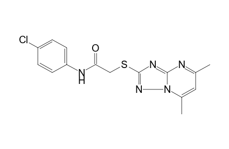 4'-chloro-2-[(5,7-dimethyl-s-triazole[1,5-a]pyrimidin-2-yl)thio]acetanilide