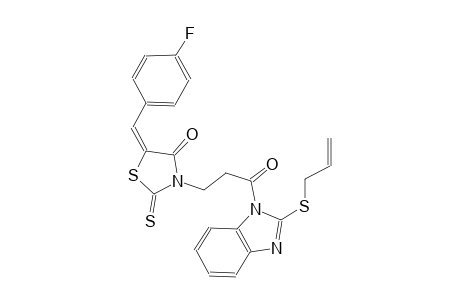 (5E)-3-{3-[2-(allylsulfanyl)-1H-benzimidazol-1-yl]-3-oxopropyl}-5-(4-fluorobenzylidene)-2-thioxo-1,3-thiazolidin-4-one