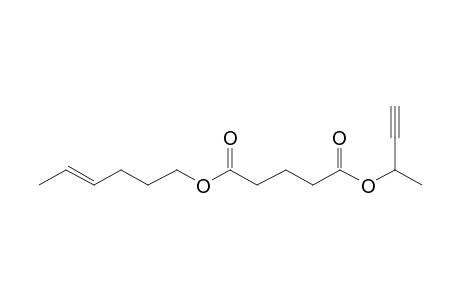 Glutaric acid, hex-4-en-1-yl but-3-yn-2-yl ester