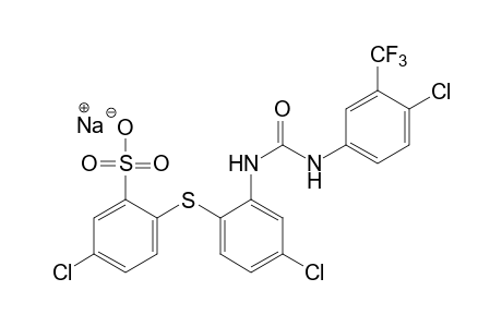 5-chloro-2-[{4-chloro-2-[3-(4-chloro-alpha,alpha,alpha-trifluoro-m-tolyl)ureido]phenyk}thio}benzenesulfonic acid, sodium salt