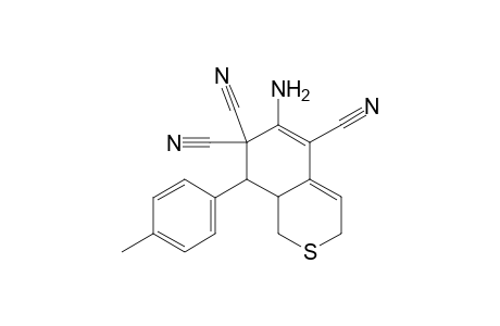 6-Amino-8-(4-methylphenyl)-8,8a-dihydro-1H-isothiochromene-5,7,7(3H)-tricarbonitrile