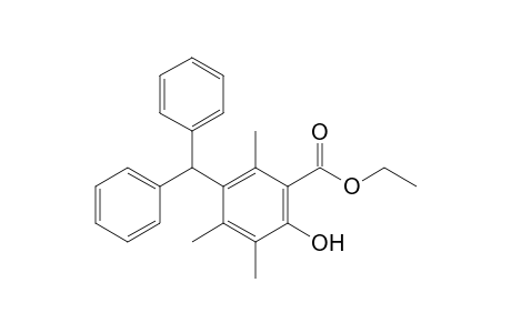 Ethyl 3-diphenylmethyl-6-hydroxy-2,4,5-trimethylbenzoate