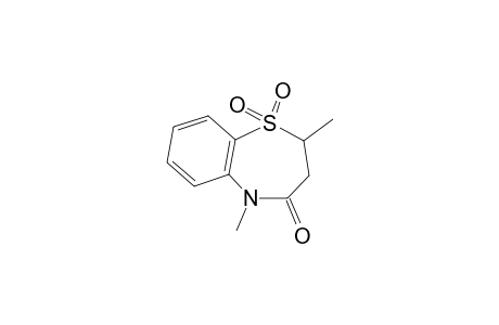 1,5-Benzothiazepin-4(5H)-one, 2,3-dihydro-2,5-dimethyl-, 1,1-dioxide