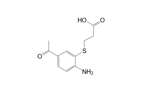3-(5-acetyl-2-aminophenylthio)propionic acid
