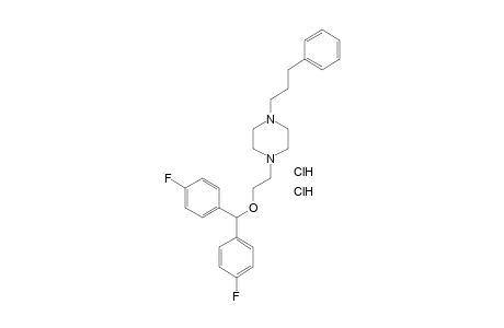 1-{2-[bis(p-fluorophenyl)methoxy]ethyl}-4-(3-phenylpropyl)piperazine, dihydrochloride