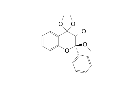 2H-1-Benzopyran-3-ol, 3,4-dihydro-2,4,4-trimethoxy-2-phenyl-, cis-