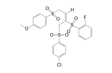 (E)-p-{{4-[(p-chlorophenyl)sulfonyl]-3-[(o-fluorophenyl)sulfonyl]-2-butenyl}sulfonyl}anisole