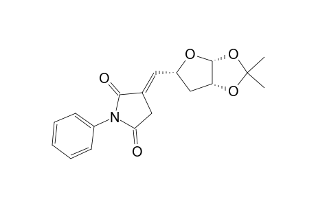.beta.-L-threo-Pentofuranose, 3,5-dideoxy-5-(2,5-dioxo-1-phenyl-3-pyrrolidinylidene)-1,2-O-(1-methylethylidene)-, (E)-