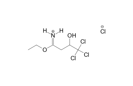 3-hydroxy-4,4,4-trichlorobutyrimidic acid, ethyl ester, hydrochloride