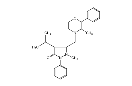 4-isopropyl-2-methyl-3-[(3-methyl-2-phenylmorpholino)methyl]-1-phenyl-3-pyrazolin-5-one