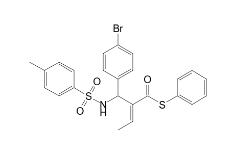 (E)-2-[(4-Bromophenyl)(toluene-4-sulfonylamino)methyl]but-2-enethioic acid S-phenyl ester
