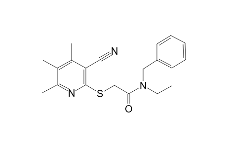 Acetamide, N-benzyl-2-(3-cyano-4,5,6-trimethylpyridin-2-ylsulfanyl)-N-ethyl-
