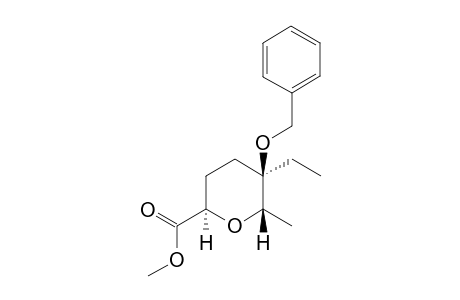 Methyl [(2R,5R,6S)-5-benzyloxy-5-ethyl-6-methyltetrahydropyran]-2-carboxylate