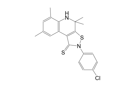 2-(4-chlorophenyl)-4,4,6,8-tetramethyl-4,5-dihydroisothiazolo[5,4-c]quinoline-1(2H)-thione
