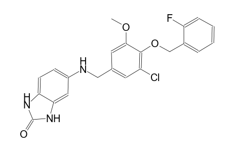 5-({3-chloro-4-[(2-fluorobenzyl)oxy]-5-methoxybenzyl}amino)-1,3-dihydro-2H-benzimidazol-2-one