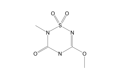 5-methoxy-2-methyl-2H-1,2,4,6-thiatriazin-3(4H)-one, 1,1-dioxide