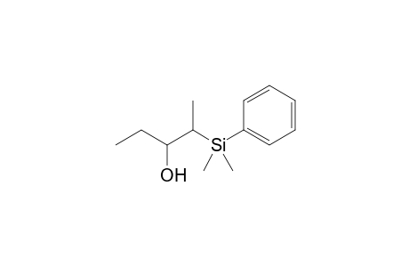 (1RS,2SR)-2-Dimethyl(phenyl)silylpentan-3-ol