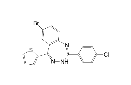 7-Bromo-2-(4-chlorophenyl)-5-thiophen-2-yl-3H-benzo[e][1,2,4]triazepine