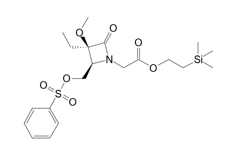 (3R,4S)-.beta.-Trimethylsilylethyl 4-benzenesulfonyloxymethyl-3-ethyl-3-methoxy-2-azetidinon-1-ylacetate