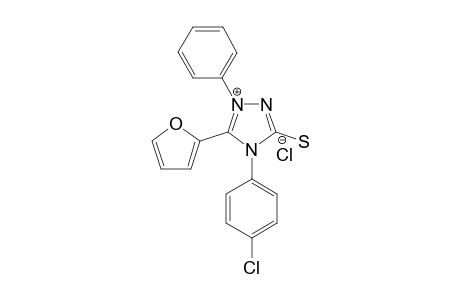 1-PARA-CHLOROPHENYL-4-PHENYL-5-(2-FURANYL)-1,3,4-TRIAZOLIUM-2-THIOL-CHLORIDE