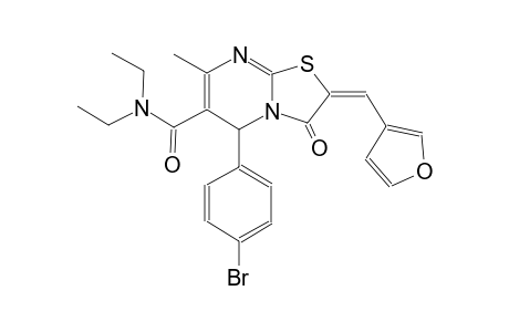 (2E)-5-(4-bromophenyl)-N,N-diethyl-2-(3-furylmethylene)-7-methyl-3-oxo-2,3-dihydro-5H-[1,3]thiazolo[3,2-a]pyrimidine-6-carboxamide