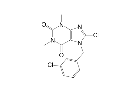 1H-Purine-2,6-dione, 3,8-dihydro-8-chloro-7-(3-chlorobenzyl)-1,3-dimethyl-