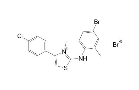 2-(4-bromo-o-toluidino)-4-(p-chlorophenyl)-3-methylthiazolium bromide