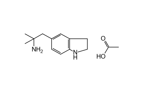 5-(2-amino-2-methylpropyl)indoline, acetate(1:1)