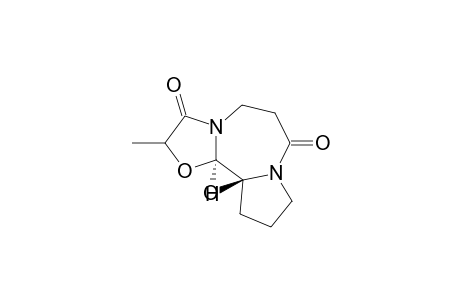 5H,9H-Oxazolo[3,2-a]pyrrolo[2,1-c][1,4]diazepine-3,7(2H,6H)-dione, tetrahydro-11b-hydroxy-2-methyl-, (1R-trans)-