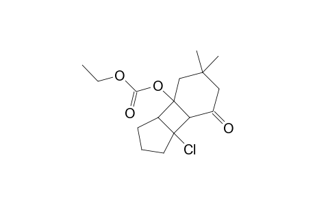 Tricyclo[6.3.0.0(2,7)]undecan-3-one, 1-chloro-7-(ethoxycarbonyloxy)-5,5-dimethyl-