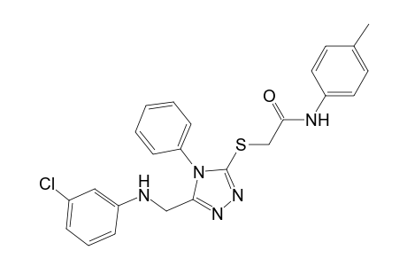 2-({5-[(3-chloroanilino)methyl]-4-phenyl-4H-1,2,4-triazol-3-yl}sulfanyl)-N-(4-methylphenyl)acetamide