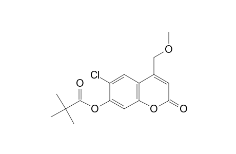 6-chloro-7-hydroxy-4-(methoxymethyl)coumarin, pivalate