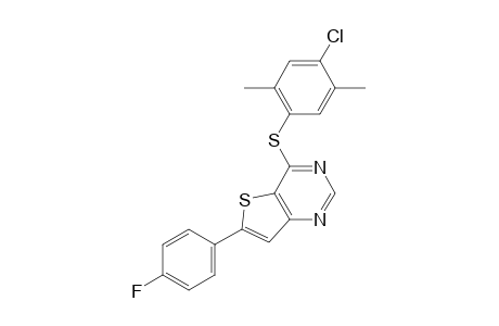 4-[(4-chloro-2,5-xylyl)thio]-6-(p-fluorophenyl)thieno[3,2-d]pyrimidine